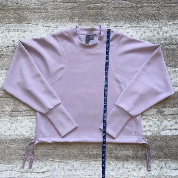 Sweaty Betty Class Crop Tie Waist Sweatshirt in Lavender Size 4 - Picture 6 of 10